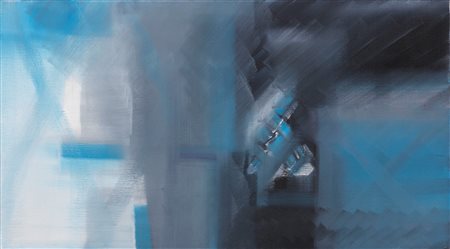 Sergio Romiti (Bologna, 1928 - 2000) Composizione in grigio e azzurro, 1971...