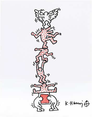 Keith Haring (Kutztown, 1958 - New York, 1990) Untitled, 1989 Pennarello su...