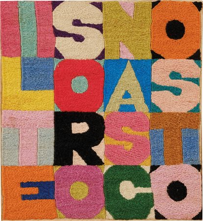 Alighiero Boetti (Torino, 1940 - Roma, 1994) Il tesoro nascosto, 1990 Ricamo,...