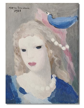 Marie Laurencin "Femme à la colombe" 1933
olio su tela
cm 33x24
Firmato e datato