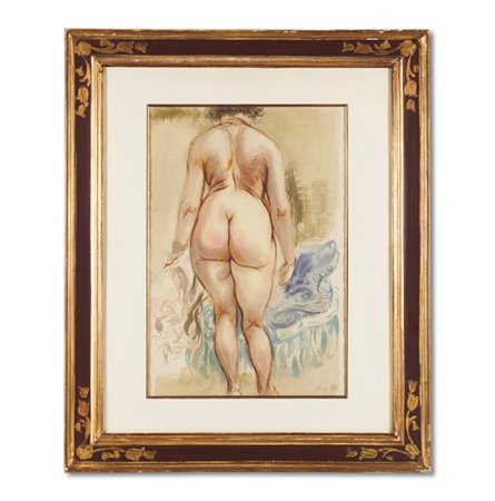 GEORGE GROSZ "Female Nude" 1939
acquarello su carta
cm 58,8x40
Firmato in basso