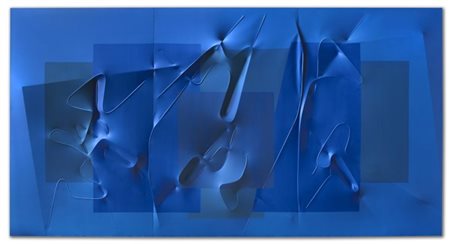 Agostino Bonalumi "Blu" 2000
tela estroflessa e tempera vinilica
cm 190x360
Firm