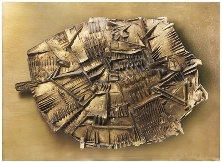 Arnaldo Pomodoro "Rilievo" 1961
bronzo
cm 62x83x15
Firmato, datato 61 e iscritto