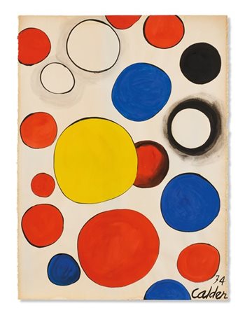 ALEXANDER CALDER "Mobile" 1974
gouache e inchiostro su carta
cm 79x59
Firmato e