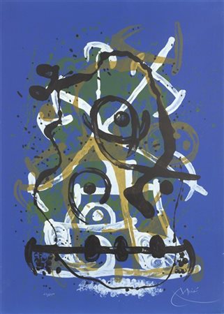 Joan Miró "Chevauchée - bleu" 1969
litografia a colori
cm 85x60
Firmato e numera