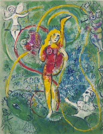 Marc Chagall "Le Cirque, pl. III" 1967
litografia a colori
cm 42,3x32,5
Edizione