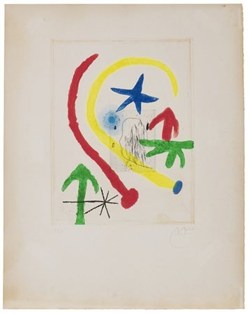 Joan Miró "Chemin de Ronde II" 1966
acquaforte e acquatinta a colori
(lastra cm