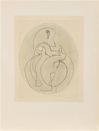 Max Ernst "A Lintérieur de la Vue : luf" 1972
acquaforte, acquatinta a colori