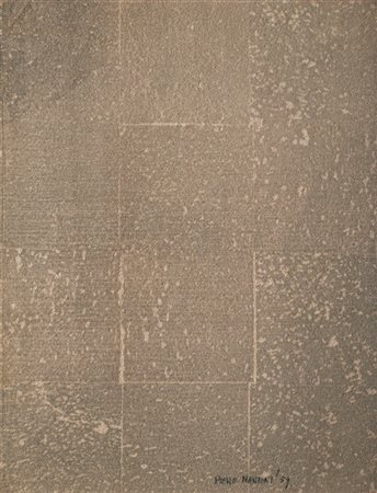 PIERO MANZONI "Senza titolo" 1959
carta vellutata
cm 22,5x17,3
Firmato e datato