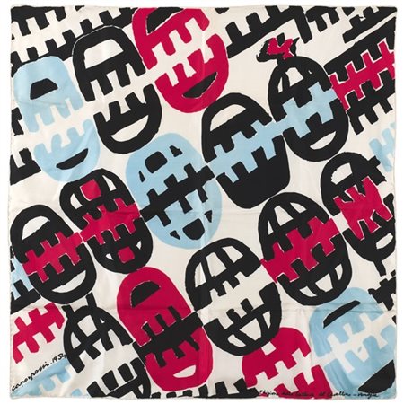 Giuseppe Capogrossi "Foulard" 1954
foulard in seta
cm 85x85
Edizione Galleria de