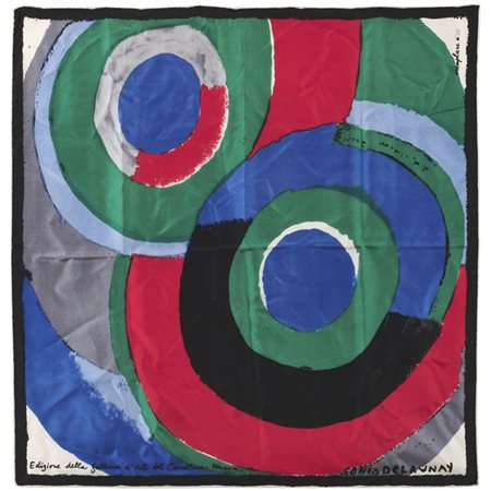 Sonia Delaunay "Foulard" 
foulard in seta
cm 77x77
Esemplare numero 29
Edizione