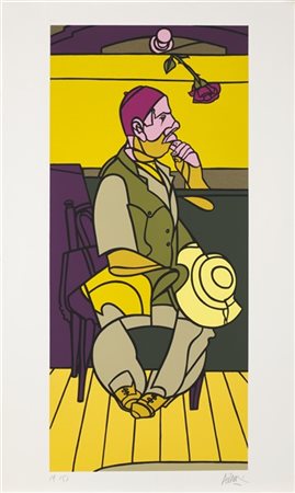 Valerio Adami "Senza titolo" 
serigrafia a colori
cm 100x60
Firmato e numerato 1