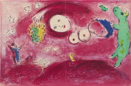 Marc Chagall "Printemps au pré" 1961
litografia a colori
cm 45x68
Dalla serie Da