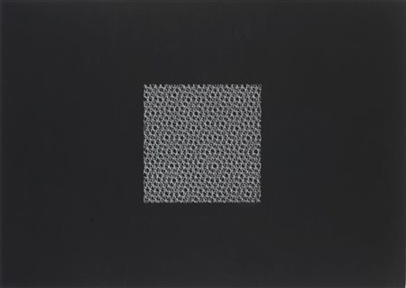 FRANÇOIS MORELLET "Senza titolo" 
litografia su cartoncino nero
cm 49,5x69,5
fir