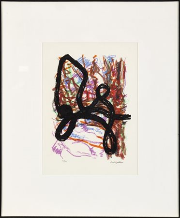 JEAN PAUL RIOPELLE "Parler de corde, Le Chien" 1972
litografia a colori
cm 45,6x