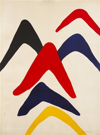 ALEXANDER CALDER "Stabiles" 1970
litografia a colori
cm 160x118
Firmata in basso