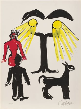 ALEXANDER CALDER "Cinéma ou Hommage à Man Ray" 1974
litografia a colori su carta