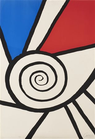 ALEXANDER CALDER "Spiral rouge et bleu" (1969)
litografia a colori
cm 109x74
Fir