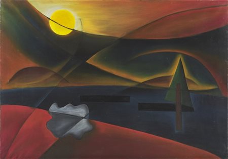 Pippo Oriani "Paysage abstrait" 1930-32
olio su tela
cm 70x100
Firmato e datato