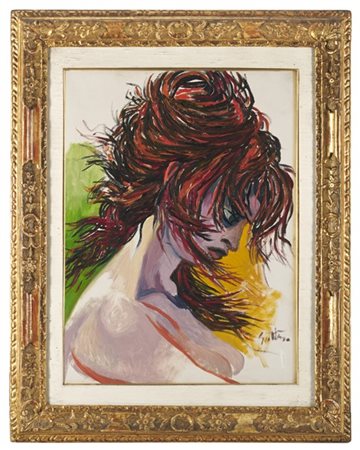 Renato Guttuso "Testa di donna" 1956
olio su tela
cm 65x50
Firmato in basso a de