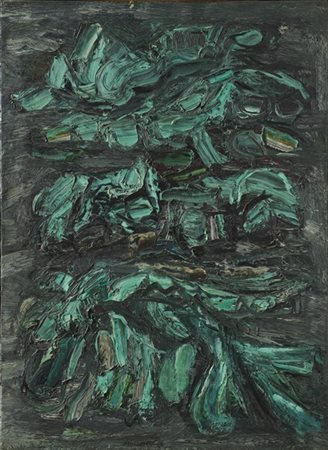 Pompilio Mandelli "Verde bagnato" 1965
olio su tela
cm 90x65,5
Firmato e datato