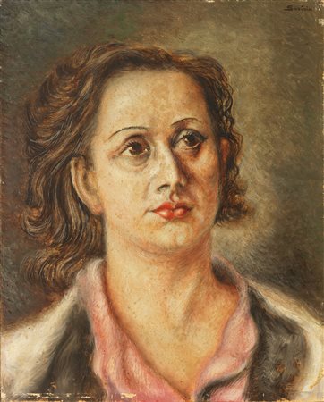 Alberto Savinio (Atene, 1891 - Roma, 1952) Ritratto di signora, 1932 Tempera...