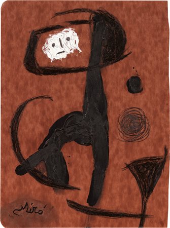 Joan Miró (Barcellona, 1893 - Palma di Maiorca, 1983) Acrobate, 1981 Olio,...