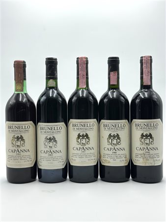  
Capanna, Brunello di Montalcino 1981-1983-1987-1988-1980
Italia-Toscana 0,75