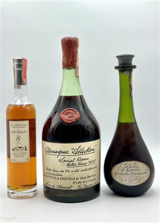  
Folle Blanche 8 Yo - Duc de Maravat, Armagnac Selection Special Reserve - Princes de Cognac Vieille fine Champagne 
Francia-Armagnac 0,5-0,75-2