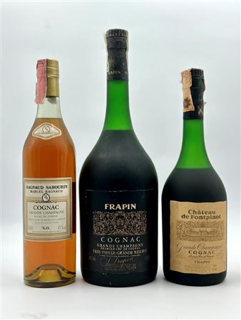  
Ragnaud Sabourn Cognac X.O. - Frapin, Cognac Très Vieille Grande Riserve - Château de Fontpinot, Cognac Grande Champagne 
Francia-Cognac 0,7-1,5