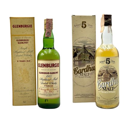  
Cardhu, Malt Scotch Whisky 5 Years Old - Glenburgie Glenlivet, Scotch Whisky 5 Years Old 
Scozia- 0,75