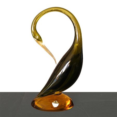 Seguso Murano (Murano, Venezia 1397)  - Scultura di cigno in vetro di Murano sommerso