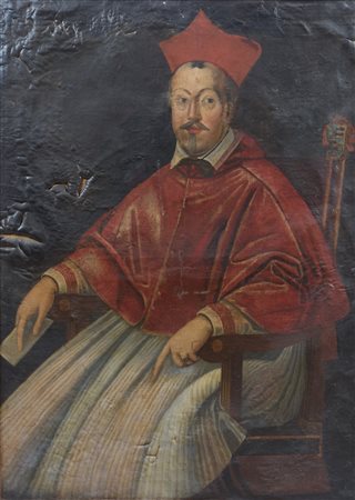  
Scuola Romana del XVII secolo - Ritratto del cardinal Francesco Barberini XVII secolo 
olio su tela 132 x 97 cm