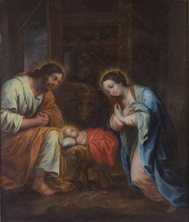  
SCUOLA FIAMMINGA - Natività fine del XVII secolo
olio su tela 115 x 97 cm