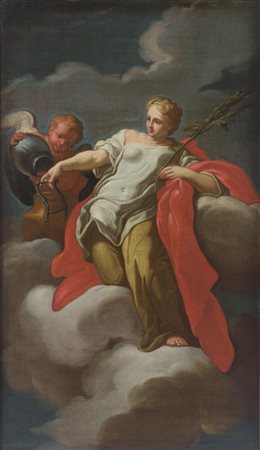  
SCUOLA NAPOLETANA - Allegoria della Temperanza XVIII secolo
olio su tela 99 x 57 cm