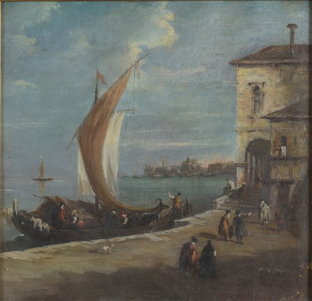  
Bacino di San Marco con Isola di San Giorgio Maggiore XIX secolo
olio su tela 33 x 34 cm