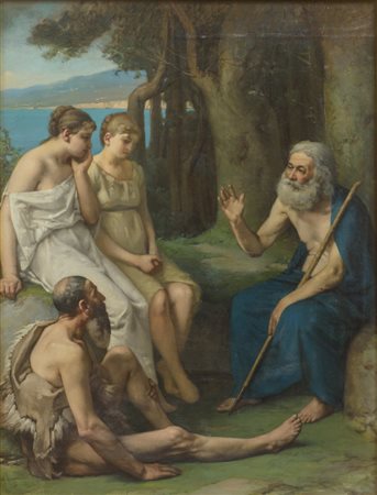  
Conversazione tra filosofi fine XIX secolo
olio su tela 95 x 74 cm