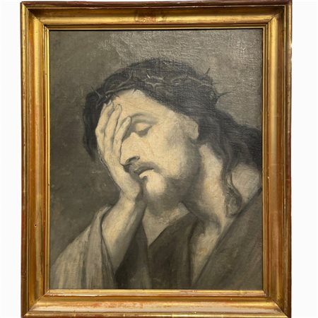 Anselm Feuerbach (1829 - 1880) 
Uomo dei dolori 1875
olio su tela 46 x 37 cm