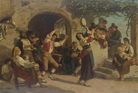 Luigi Bechi (1830 - 1919) 
Danza gitana 1855
olio su tela 81 x 120 cm