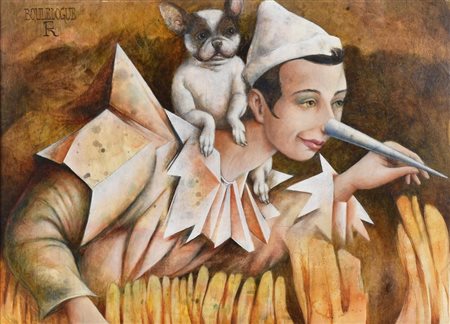 Fabrizio Riccardi BOULEDOGUE, 2008 olio su tavola, cm 24x33 sigla e titolo...