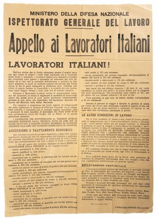 Manifesto ʺAppello ai Lavoratori Italianiʺ   