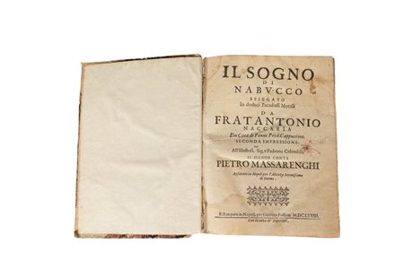 Il sogno di Nabucco spiegato in dodeci paradossi morali da fratʹAntonio Naccaria da città di Penne pred. cappuccino   Antonio Naccaria