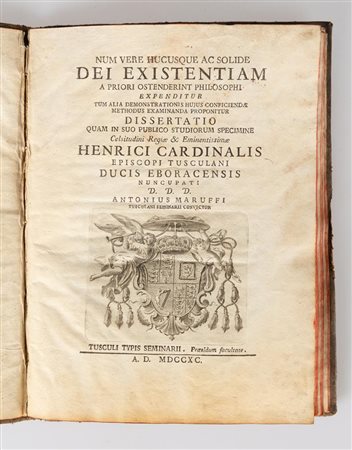 Num vere hucusque ac solide Dei existentiam a priori ostenderint philosophi expenditur tum alia demonstrationis   Marco Mastrofini