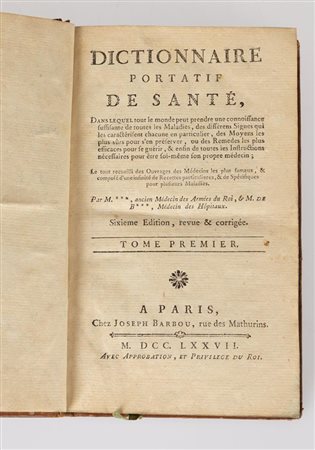 Dictionnaire portatif de santè   Charles Augustin Vandermonde