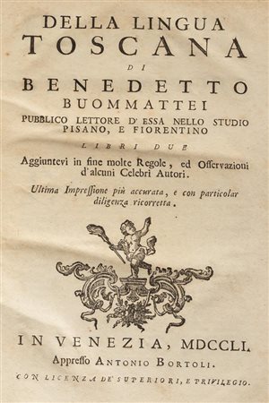 Della lingua toscana   Benedetto  Buonmattei,