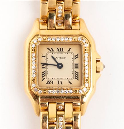 CARTIER  
Panthère: orologio in oro e diamanti 
 