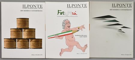 LOTTO COMPOSTO DA 3 CATALOGHI DI ARTE MODERNA E CONTEMPORANEA DE IL PONTE:...