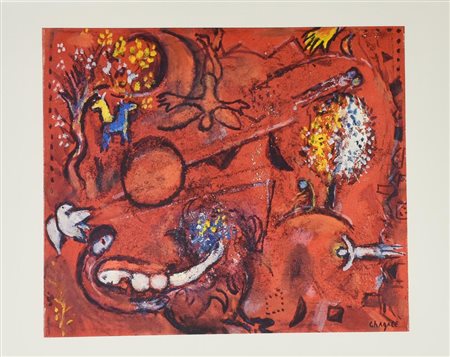 Da Marc Chagall SENZA TITOLO fotolitografia su carta, cm 29x39 firma in...