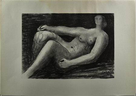 Da Henry Moore RECLINING NUDE fotolitografia, cm 37x52