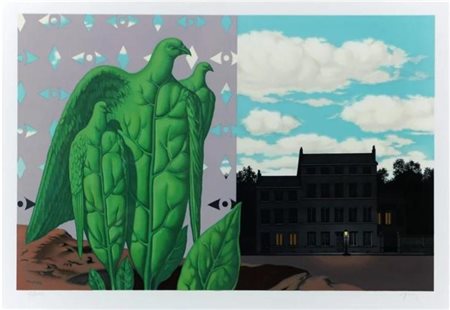 Rene Magritte d’après “Les Grands Oiseaux sont Ceux de L’Ile au Trèsor” 1968